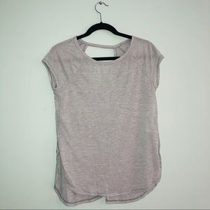 grey and white stripped calvin klein tee